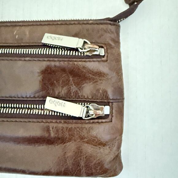 hobo international handbag  brown two zipper - Picture 11 of 13